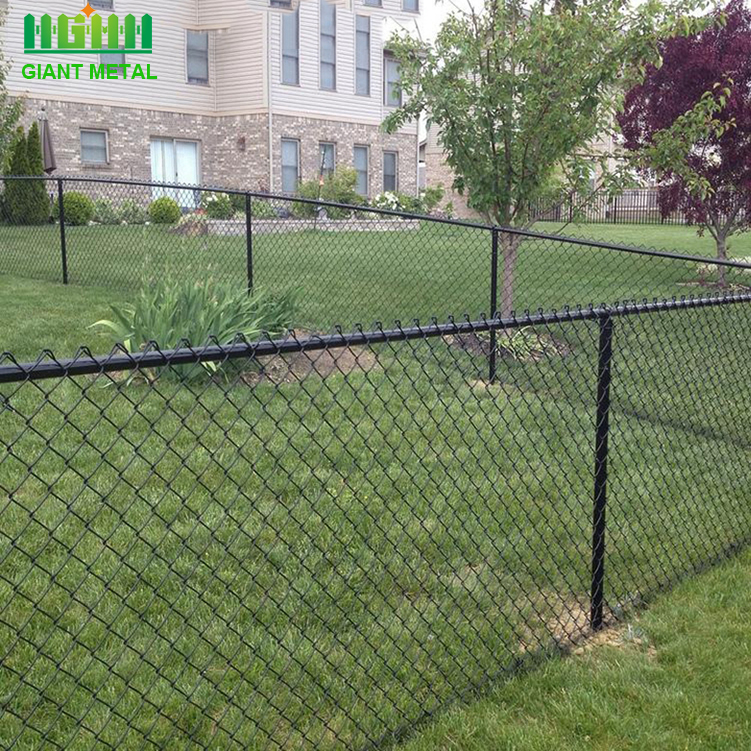 field steel chain link diamond rail fencing