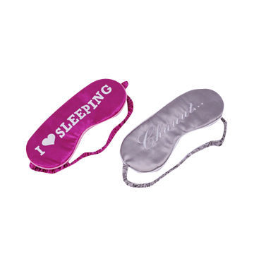 Satin eye mask, customized designs are accepted