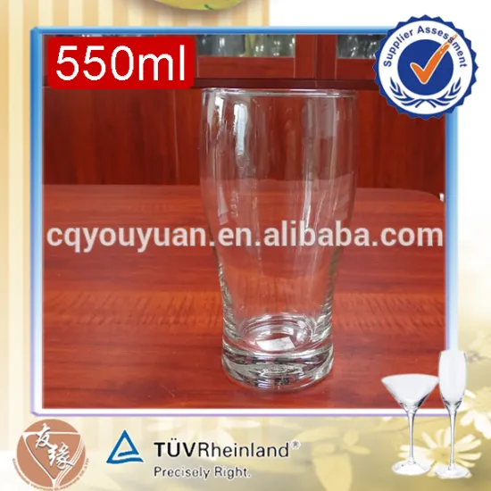 Special availability 19 oz customized high flint glass cup beer can shaped glass