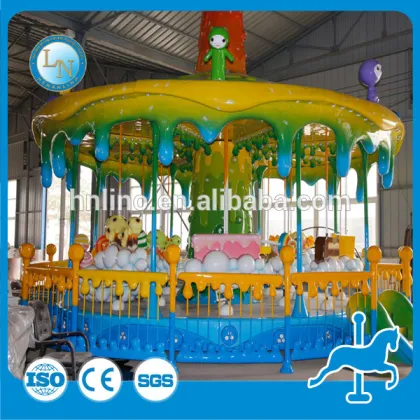 Indoor amusement rides equipment! Lino amusement small carousel rides for shop mall