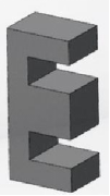 Magnetic particle core-E Core 