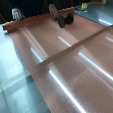 Factory Direct 500 Micron Red Copper Wire Mesh för EMF -skärmning Faraday Cage