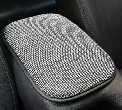 Silver Diamond Car Seat Armrest Pad