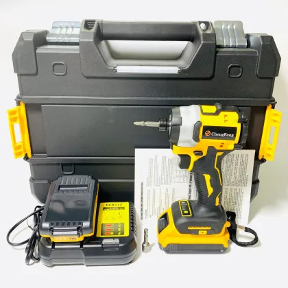 Professional 300N.M High Power Screwdriver: A DeWalt-Inspired Brushless Impact Drill with Cordless Design and Original Battery