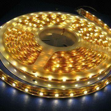 Outdoor Waterproof IP68 LED Strip Lighting with 120 LEDs/Meter and 12 to 24V DC Input Voltage