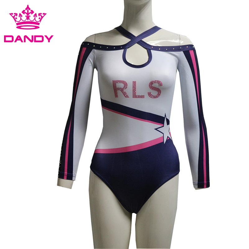 Custom fifaninanana ambongadiny rhinestone gymnastics leotard