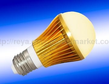 9W hangat putih suis Dimming LED mentol-golden shell