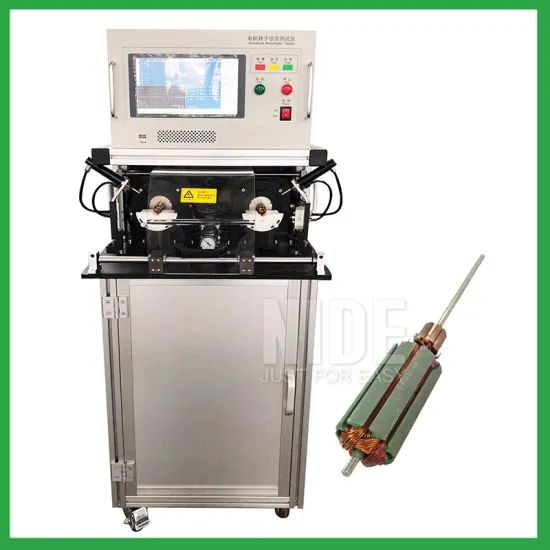 DC and universal motor armature rotor testing machine