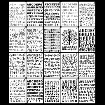 Custom Cheap Kids Stencil: Artistic Alphanumeric Laser Engrave