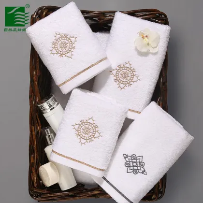 100% Cotton Plain White Towel - Hotel Egyptian Hand