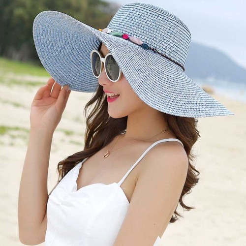 Ladies Sun Hats Straw Hat Beach Sun Hat UPF 50+ Factory