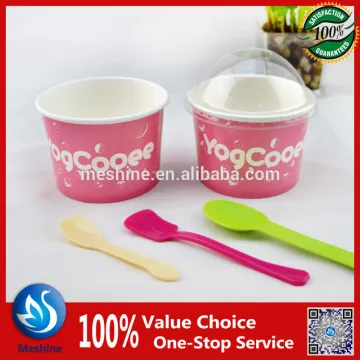 High quality ice cream paper cup with spoon