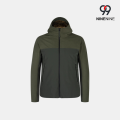 Giacca softshell con cappuccio bicolore da uomo