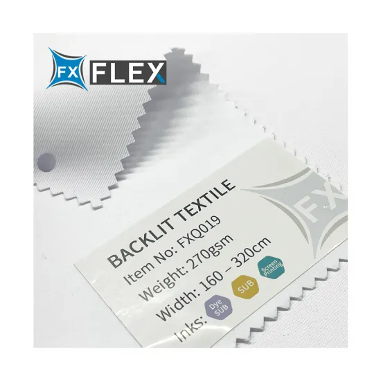 FLFX Polydex Fabric 180gsm Dye Sublimation White Backlit Banner