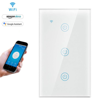 Switch Light Touch Wires Tuya Wireless Tuya: Keserasian Piawaian US &amp; AU dengan Wi-Fi