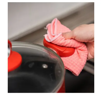 4 Packs Plaid Clean Towels for Kitchen