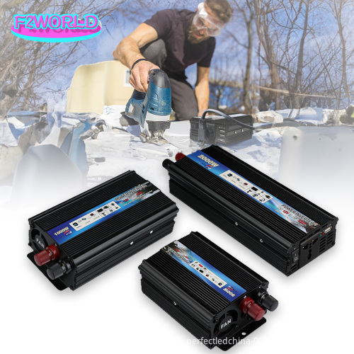 2000W Dual Voltage Vehicle Inverter: 12V/24V to 220V Modified Sine Wave Converter