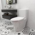 Sanitary Ware Kamar Mandi P-Trap Toilet Keramik Dual Flush