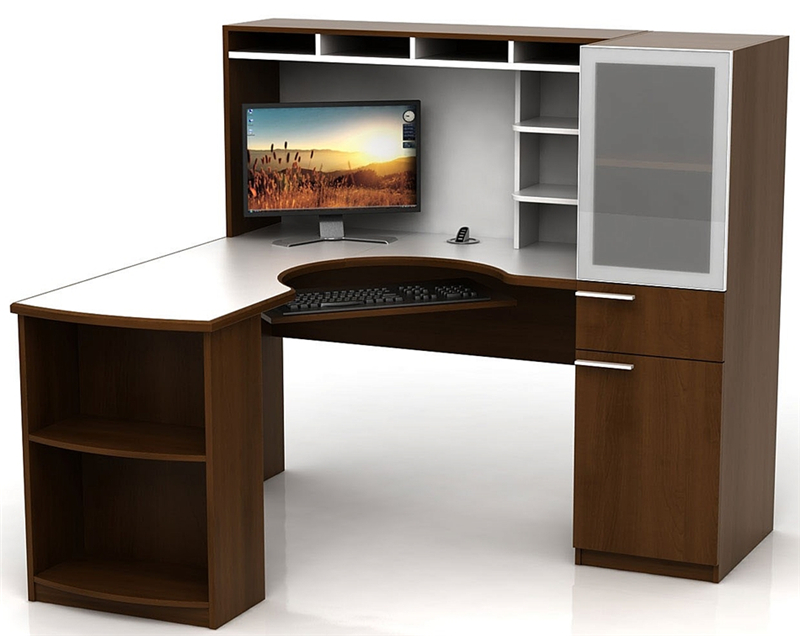 Bureau en forme de L avec armoire