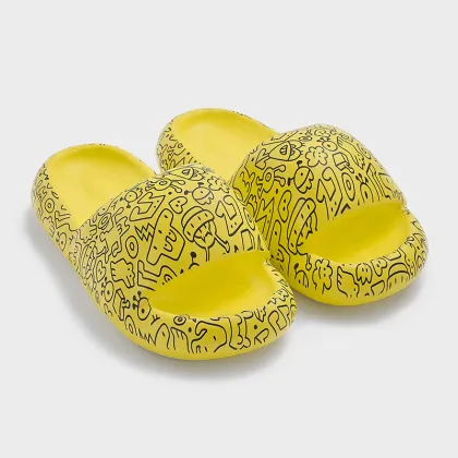 Lady Pillow Beach Sandals EVA Rainbow Slide Slippers