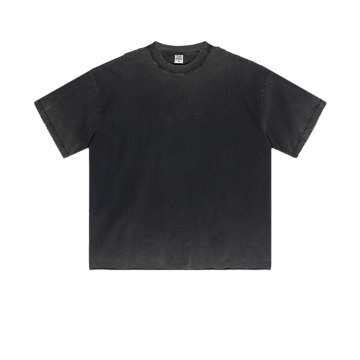 เสื้อยืดผ้าฝ้ายบริสุทธิ์แขนสั้นที่เป็นของแข็ง