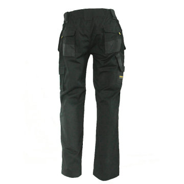 Pantalon cargo noir à double couture