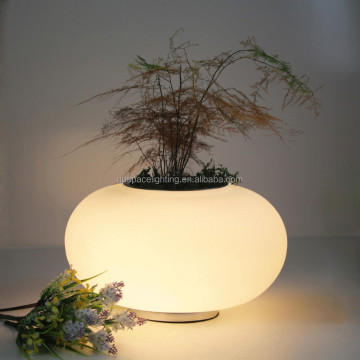 Modern Frosted White Glass Chrome Metal Biosfera Table Lamp - XCT4521