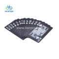 Cartões de poker de fibra de carbono pretos altos pretos