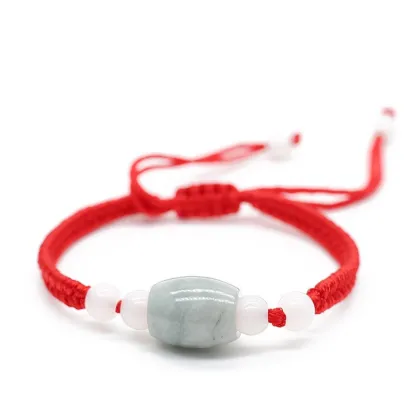Natural Stone Feng Shui Lucky Red String Bracelet for Men