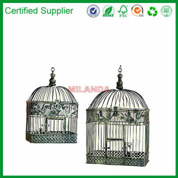 Deco vintage 2-Piece Metal Acrylic Square Bird Cage Wire Panels(M-10932)