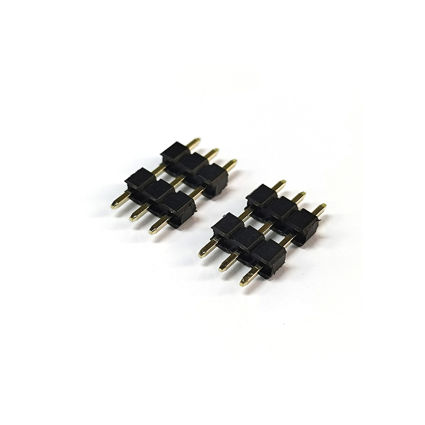 Single row twin plastic pin connector