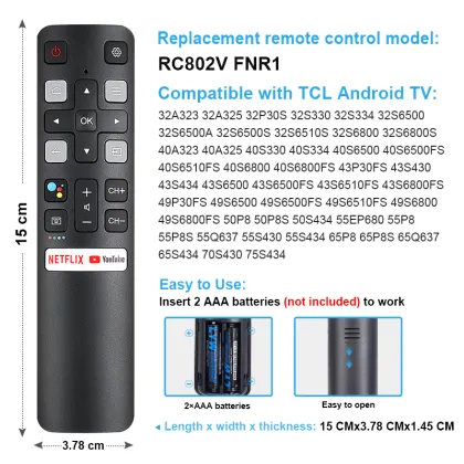 TCL RC802V Smart TV Voice Remote Control