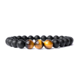 Tiger Eye Stone Beads Pulsera elástica