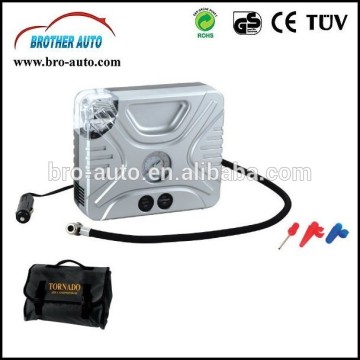 High quality DC12V/24V DOUBLE CYLINDER square shape car air compressor with logo