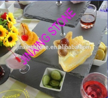 Popular Square 3 Tier Slate Serving Tray/3 Tier Natural Slate Cake Stand Wedding Party Pastry Sweet CupCake Muffin Stand