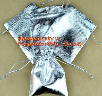 silver bags, gold bags, workmanship velvet jewelry pouch, Velvet Drawstring Dust Bag