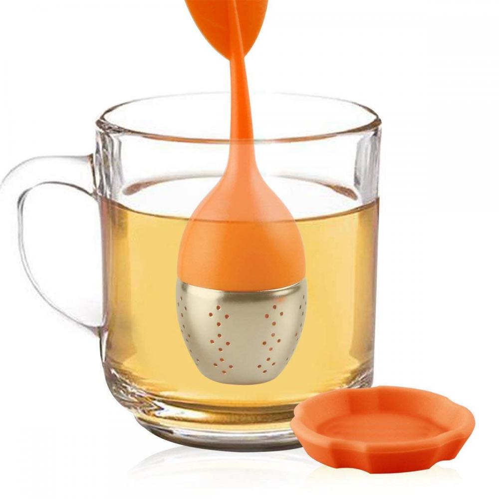 Mesh Strainers Silicone Tea Infuser with Drip Tray