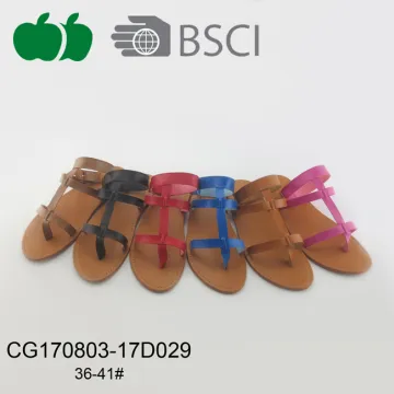 Lady New Fashion Outdoor Pu Flat Slipper