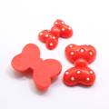 Resin Cute Red Butterfly Shape Bowtie Loose Flat Back Resin Beads Kawaii Design Popular for Craft Decoration DIY Stickers