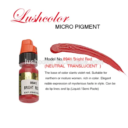 LUSHCOLOR Natural Permanent Makeup Pigments For Lips Beauty Makeup Professional Micropigments For Cosmetic Tattoo
