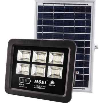 Luz de inundación led con energía solar de 80W