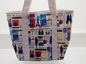 China Wholesale Canvas Plus Pvc Printing Eiffel Tower Shopping Bag or Promotional Bags / Handbags