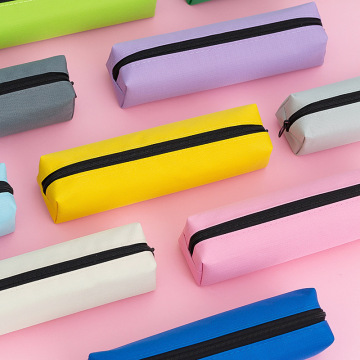 Simple Solid Color Fabric Pencil Case Storage Bag