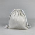 Bolsa de cordão de lona de algodão reutilizável