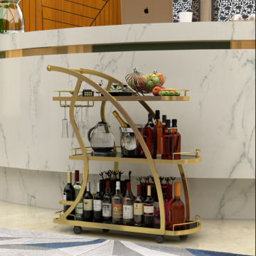 Golden High-End Mobile Kitchen Trolley per ristorante e hotel