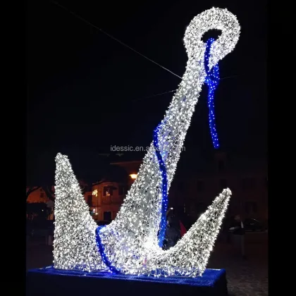 3D Lighted Anchor Sculpture Christmas Decorations