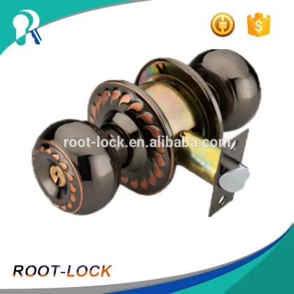 Wooden magnet door lock round security lock keys
