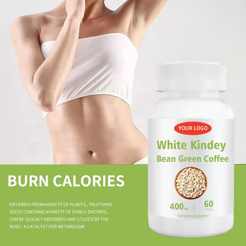 OEM/ODM Organic Vegan Weight Loss Tablets Green Coffee Bean Extract Fast Fat Burning Slimming White Kindey Bean Tablets