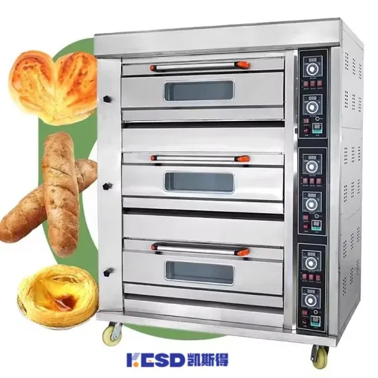 China Commercial Stainless Steel Gas Oven with Glass Door
