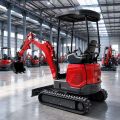 2Ton Red Canopy Crawler Mini Excavator Pilot